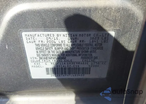 2015 Nissan Sentra Sv z USA, uszkodzony, nr VIN 3N1AB7AP4FL683452